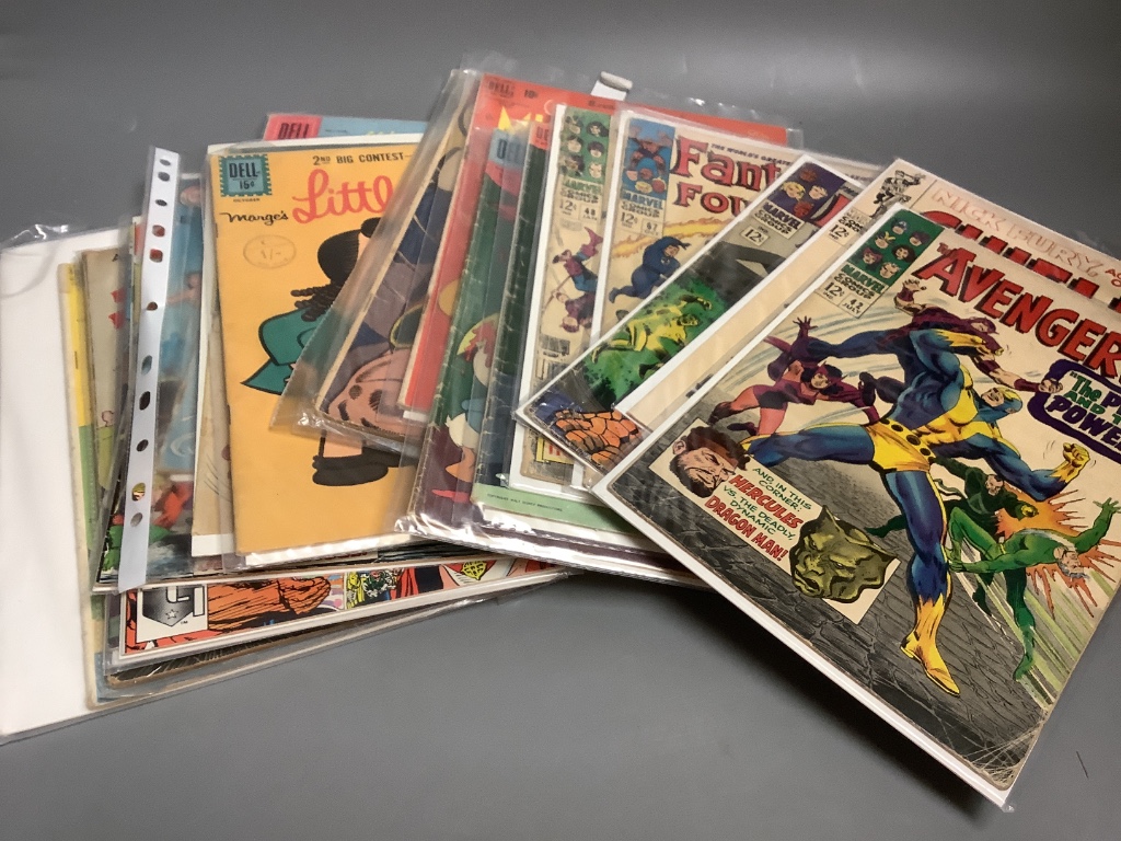 A collection of mixed Marvel and other comic books